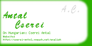 antal cserei business card